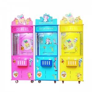 Custom made coin operated claw drinks game machine vending juice machine