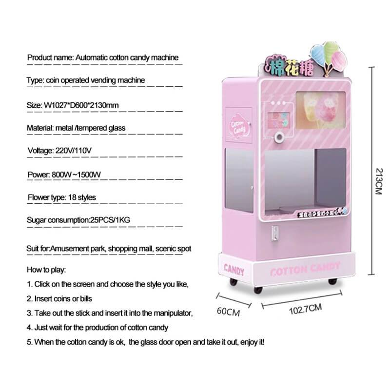 China Factory Outlets Prize Claw Machine - coin operated automatic cotton candy machine – Meiyi factory and suppliers | Meiyi detail pictures