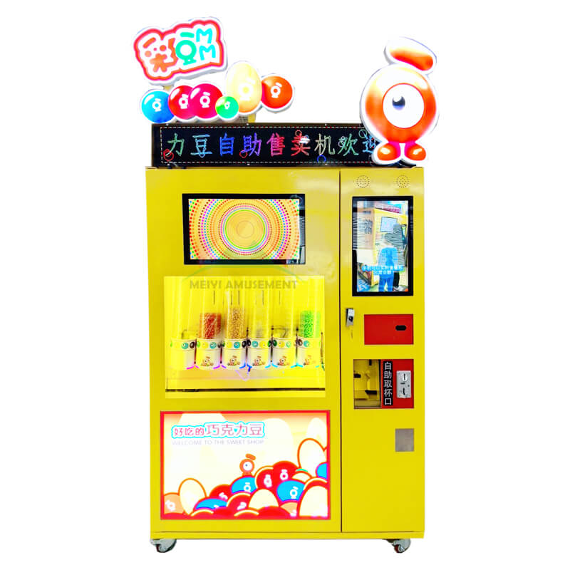 China New arrival fully automatic candy beans vending machine chocolate beans vending machine earn money project factory and suppliers | Meiyi Featured Image