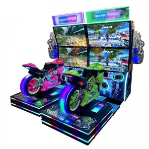 New arrival Coin Operated  dual screen dynamic motorcycle racing game machine video simulator game machine