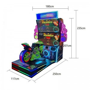 China New arrival Coin Operated dual screen dynamic motorcycle racing game machine video simulator game machine factory and suppliers | Meiyi