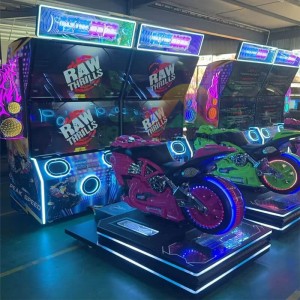 China New arrival Coin Operated dual screen dynamic motorcycle racing game machine video simulator game machine factory and suppliers | Meiyi