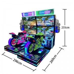 China New arrival Coin Operated dual screen dynamic motorcycle racing game machine video simulator game machine factory and suppliers | Meiyi