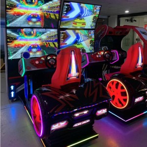 China New arrival Coin Operated  dual screen dynamic racing car game machine video game machine factory and suppliers | Meiyi