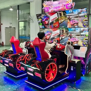 China New arrival Coin Operated  dual screen dynamic racing car game machine video game machine factory and suppliers | Meiyi