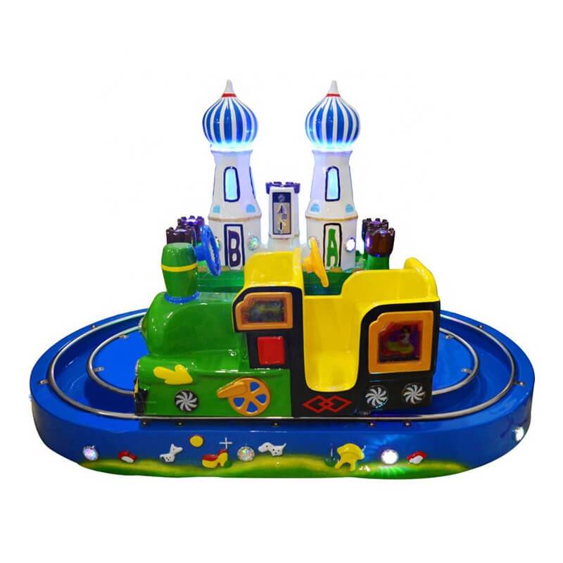 Good Quality Kiddie Ride - Amusement park coin operated kids ride on little castle railway train for 2 kids – Meiyi
